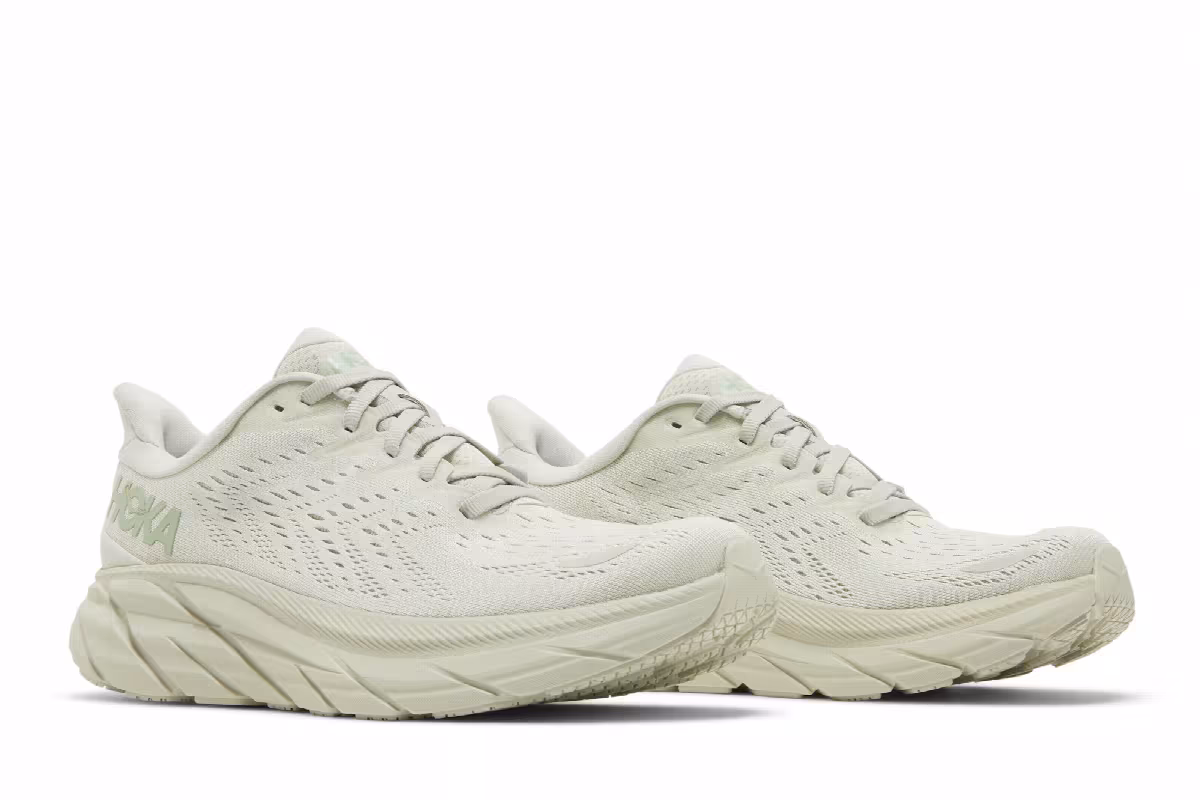 HOKA Women's Clifton 8 Smoke Green, view 9