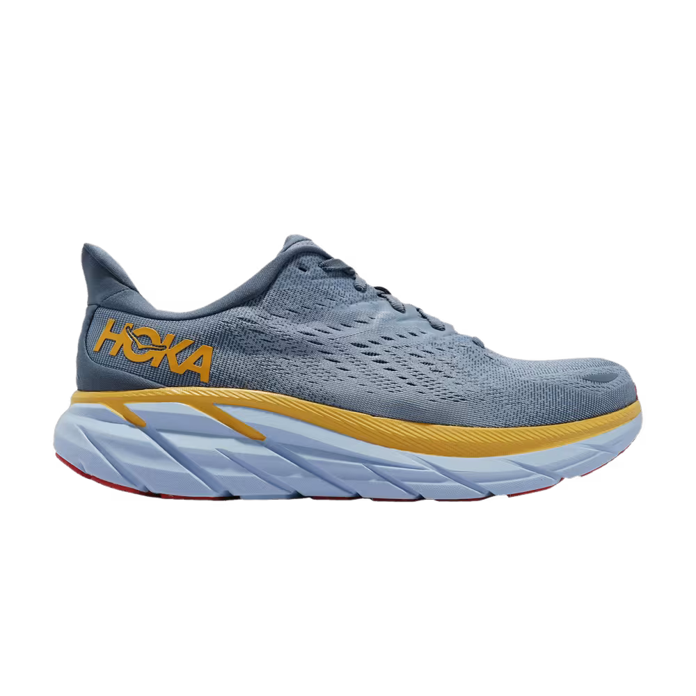 HOKA Clifton 8 2E Wide Goblin Blue Mountain Spring