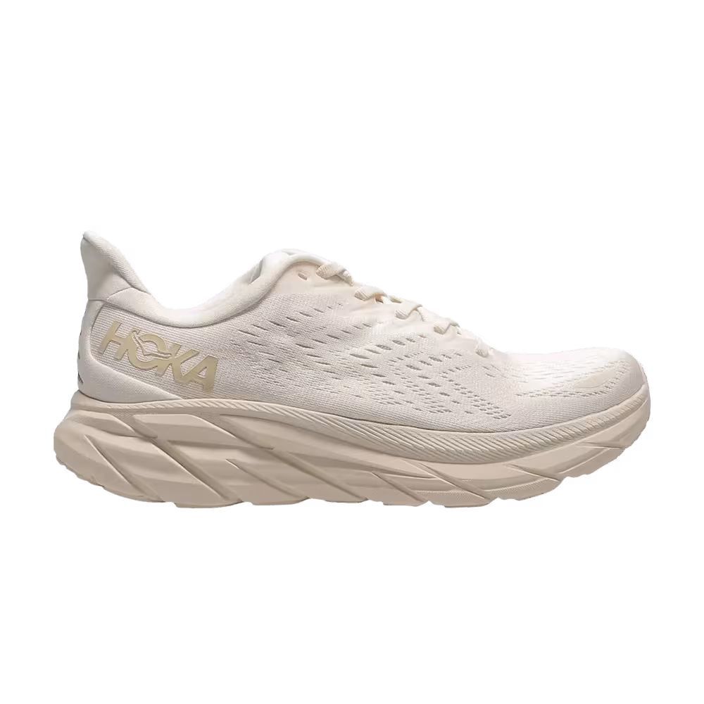 HOKA Women's Clifton 8 Wide Eggnog Shifting Sand