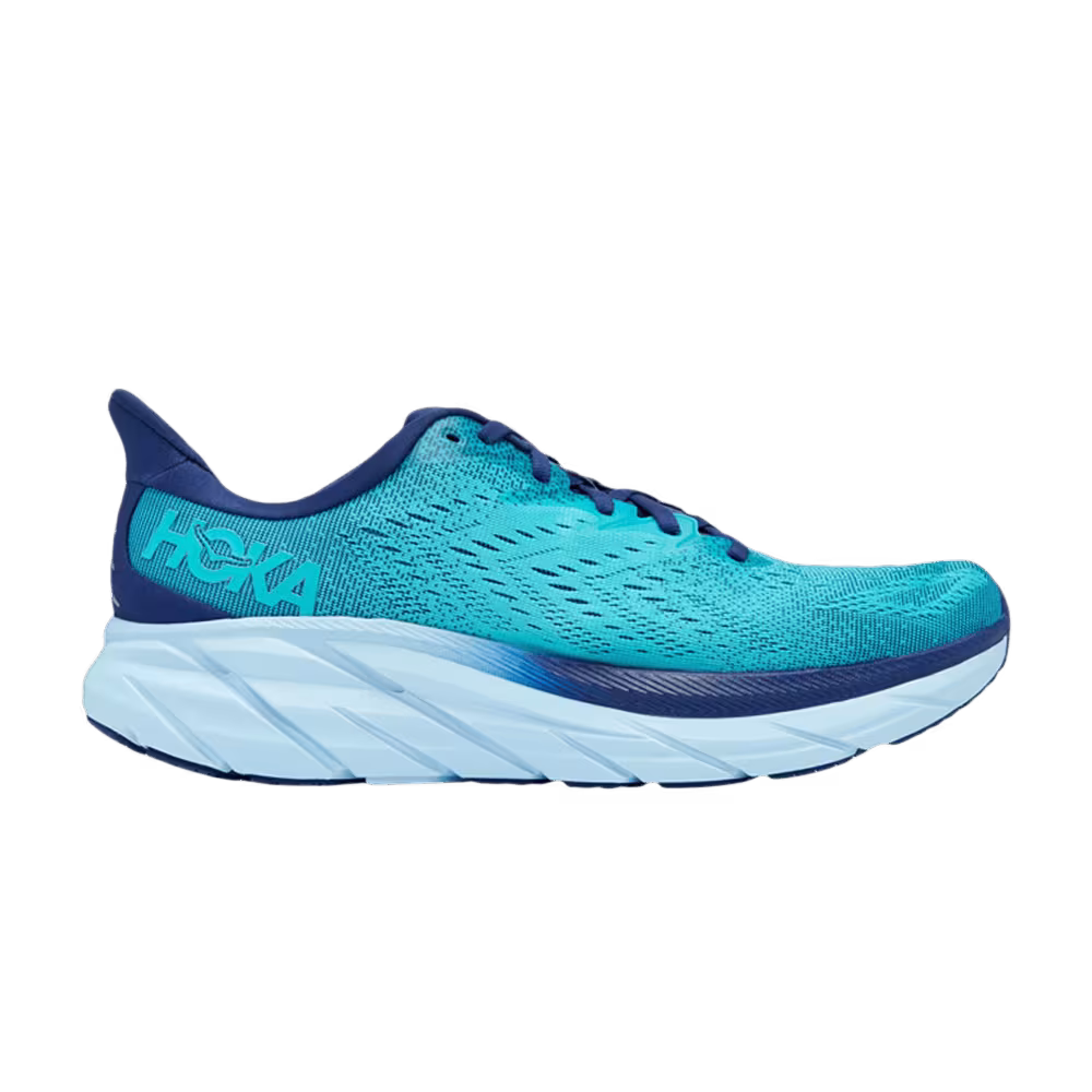 HOKA Clifton 8 2E Wide Bellwether Blue