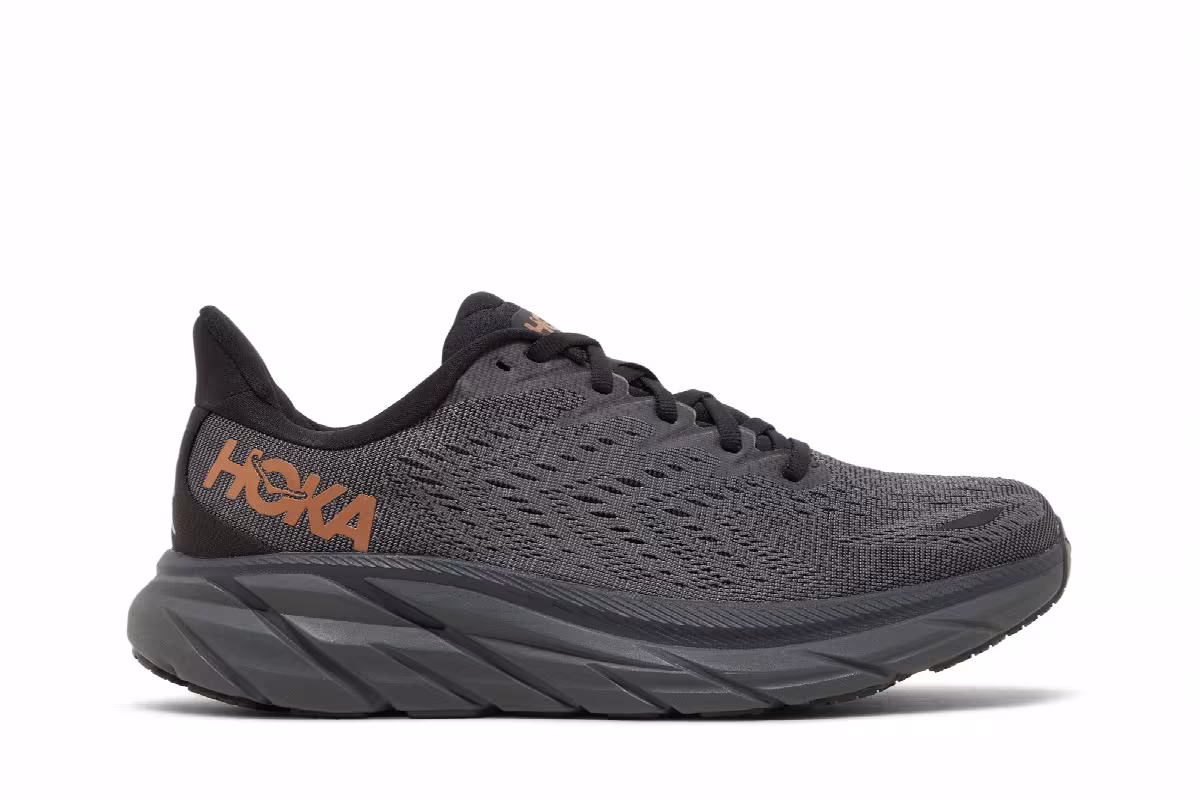 HOKA Women's Clifton 8 Anthracite Copper, view 2