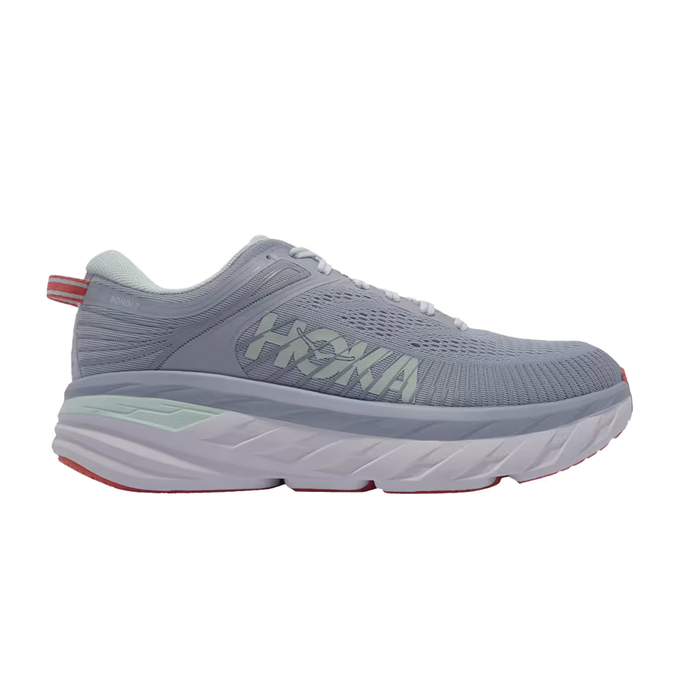 HOKA Women's Bondi 7 Wide Blue Fog