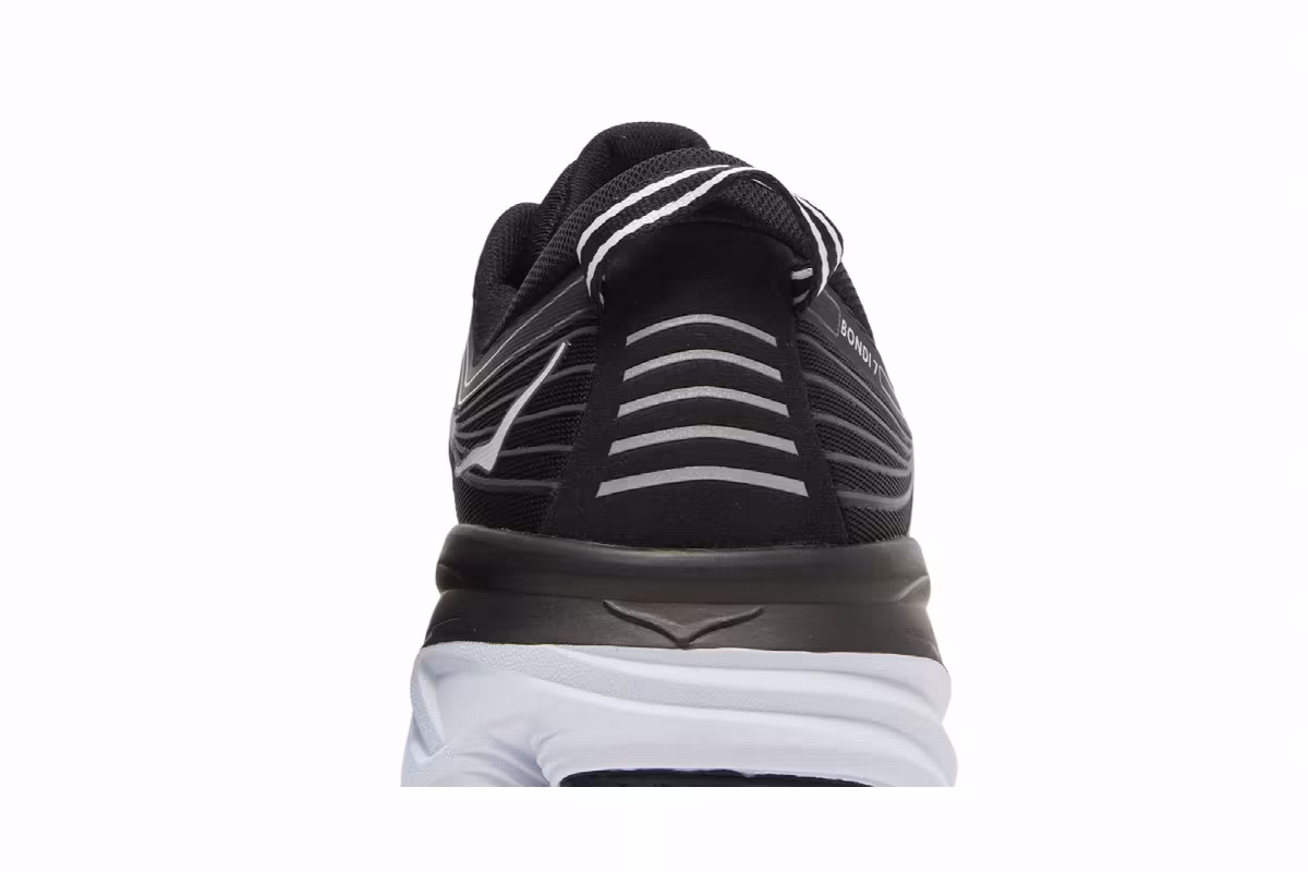 HOKA Bondi 7 Black White, view 8