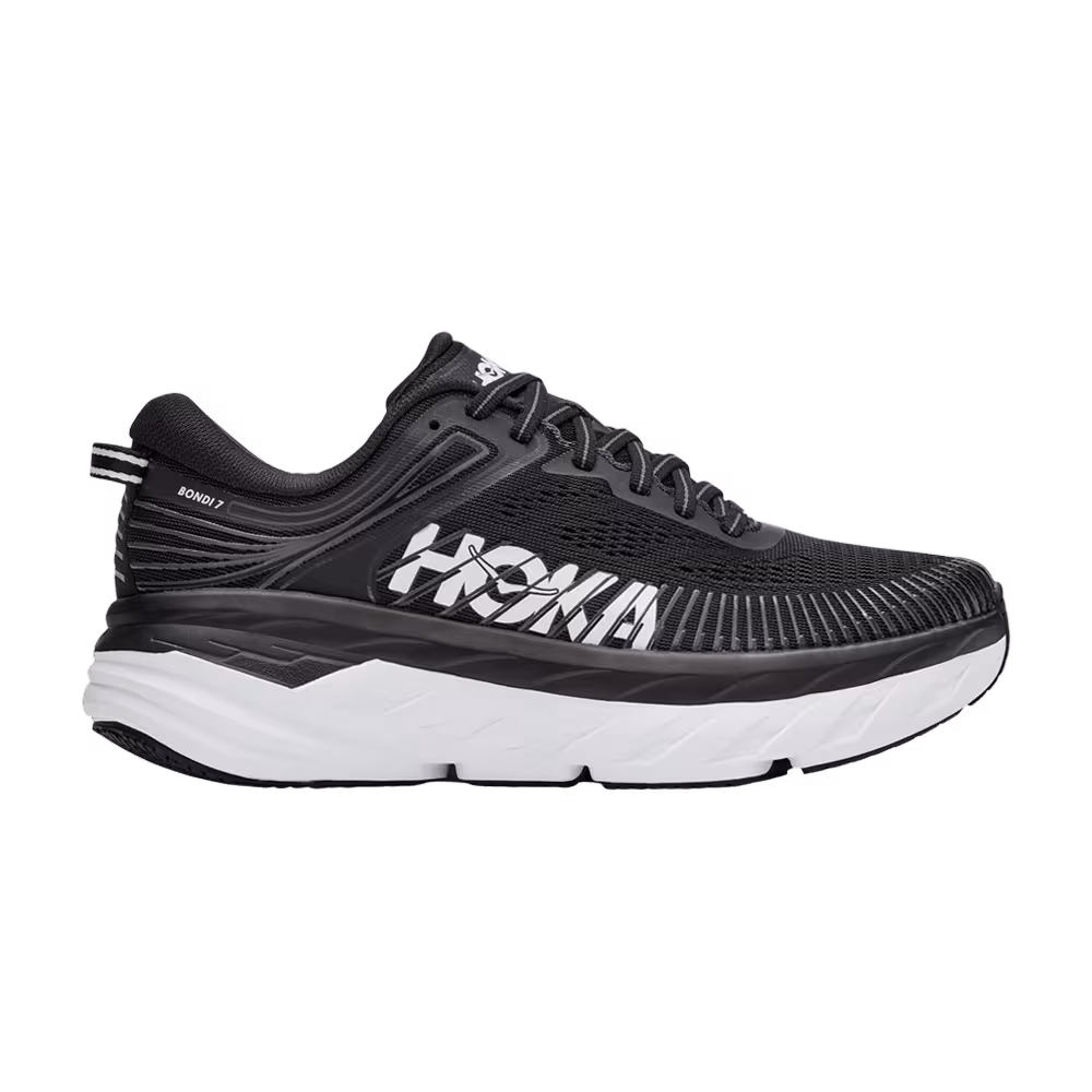 HOKA Women's Bondi 7 Wide Black White