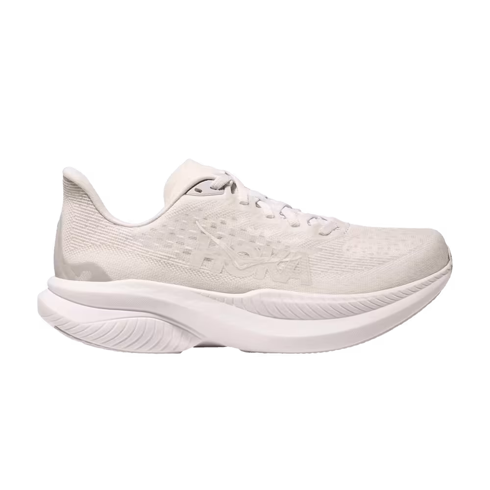 HOKA Women's Mach 6 Wide Triple White