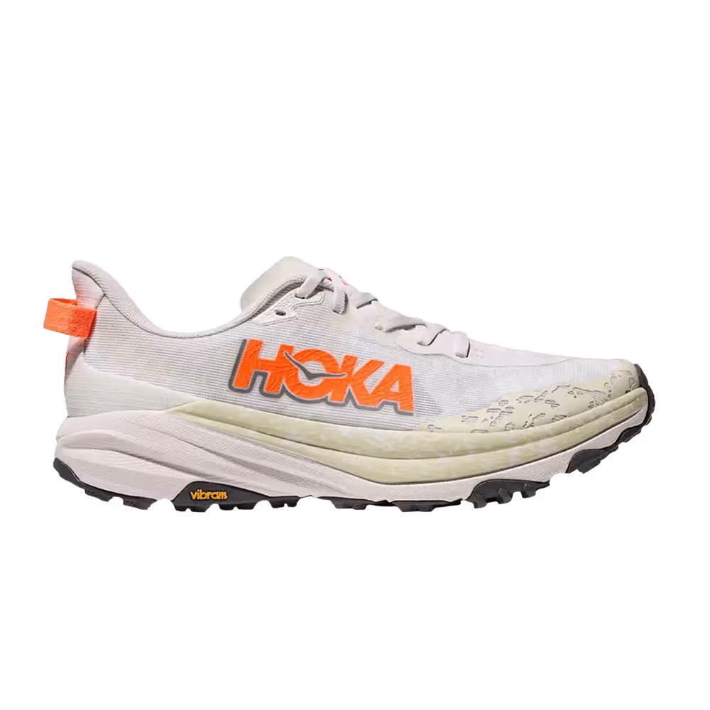 Hoka Speedgoat 6 White Neon Tangerine