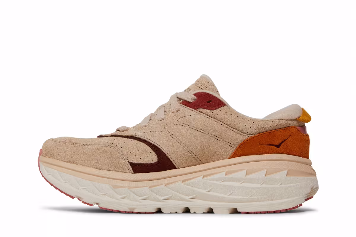 HOKA Bondi L Suede Shifting Sand, view 4
