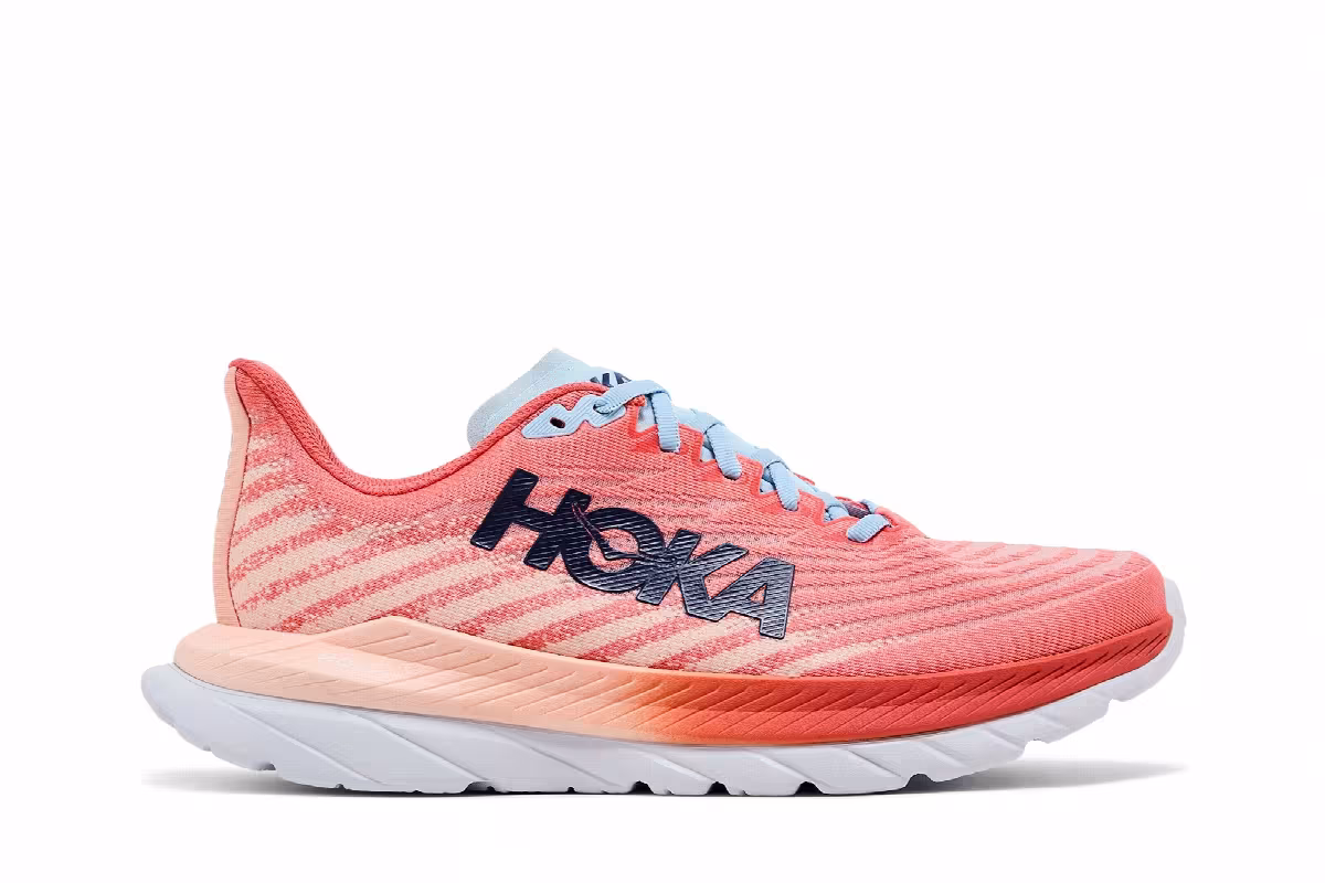 HOKA Women's Mach 5 Camellia Peach, view 2