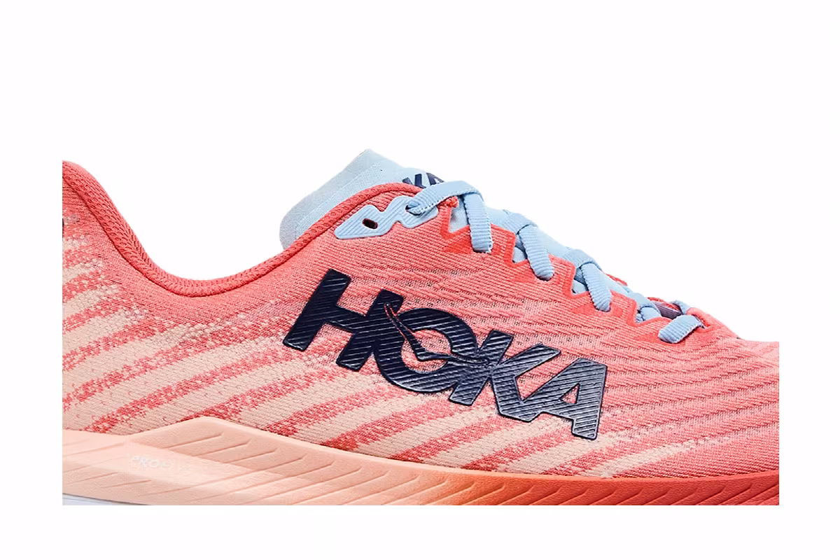 HOKA Women's Mach 5 Camellia Peach, view 3
