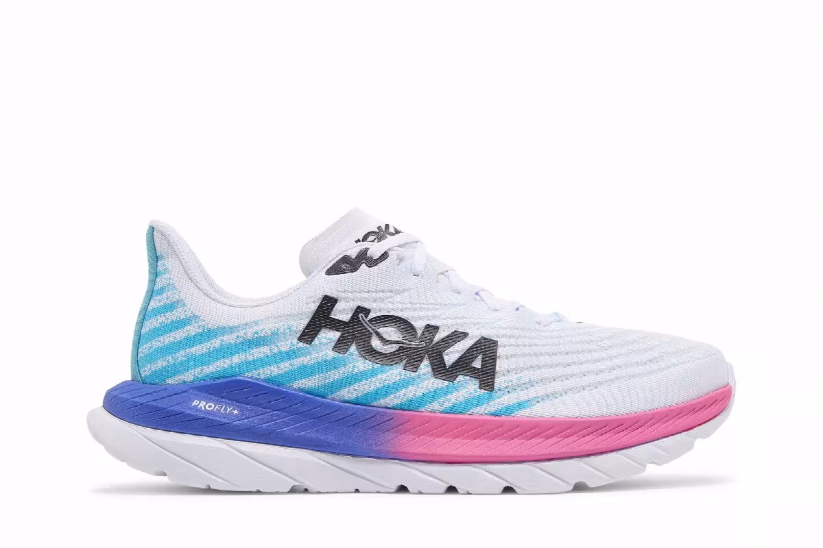 HOKA Mach 5 White Scuba Blue, view 2