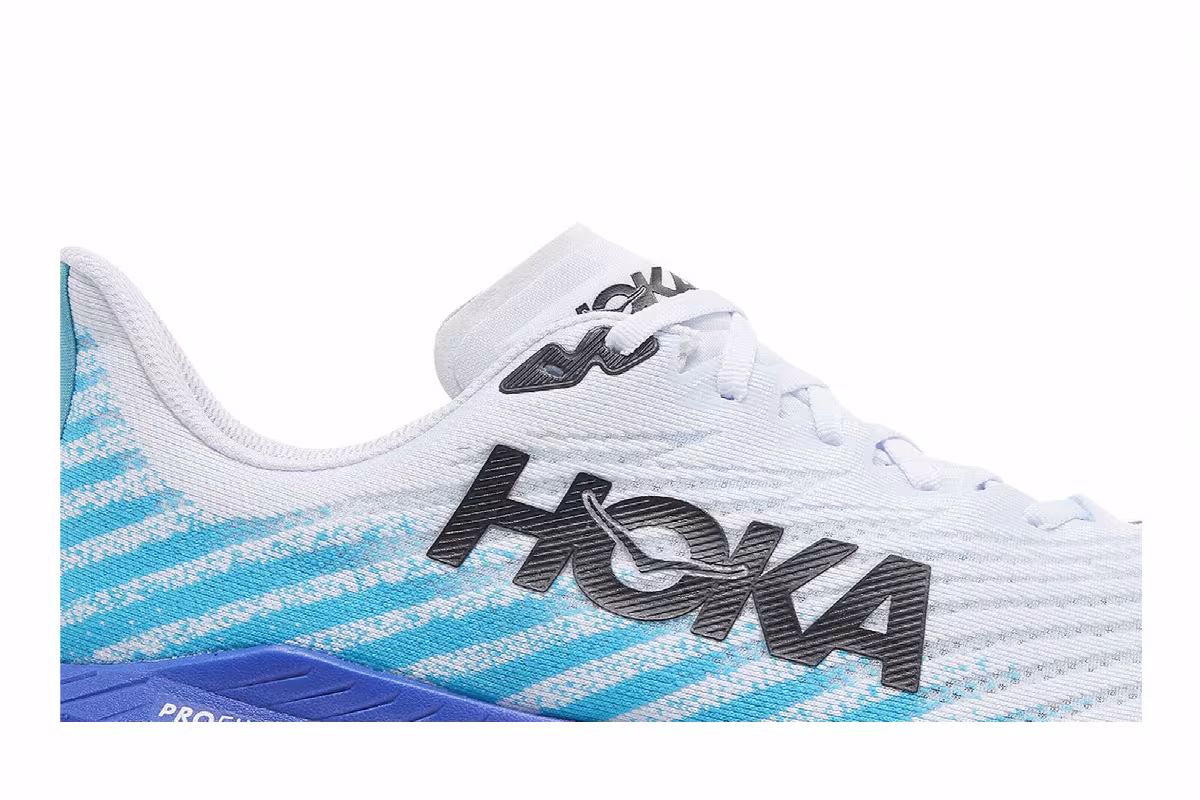 HOKA Mach 5 White Scuba Blue, view 3