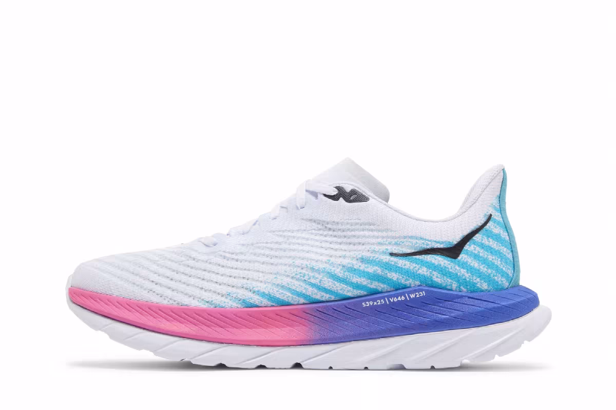 HOKA Mach 5 White Scuba Blue, view 4