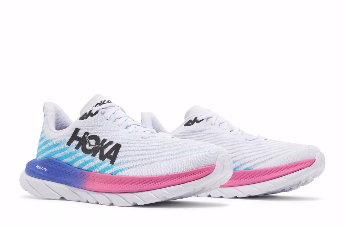 HOKA Mach 5 White Scuba Blue, view 9