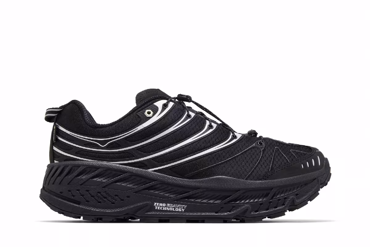 HOKA Stinson Evo GORE-TEX Black Silver, view 2