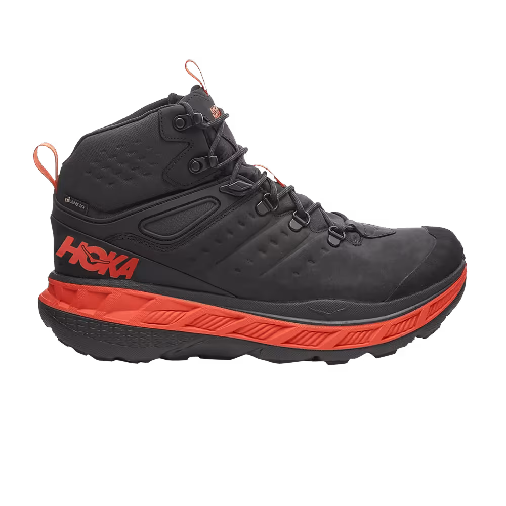 HOKA Stinson Mid GTX Anthracite Mandarin Red