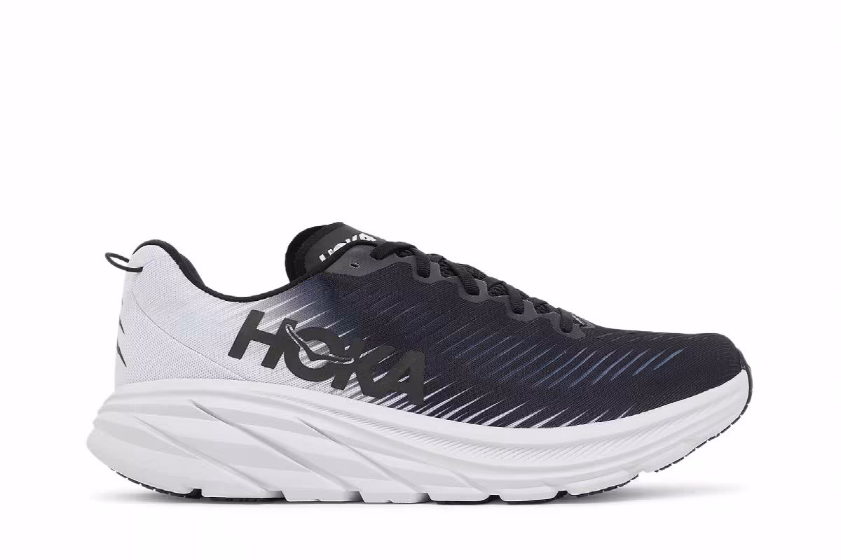 HOKA Rincon 3 Black White, view 2