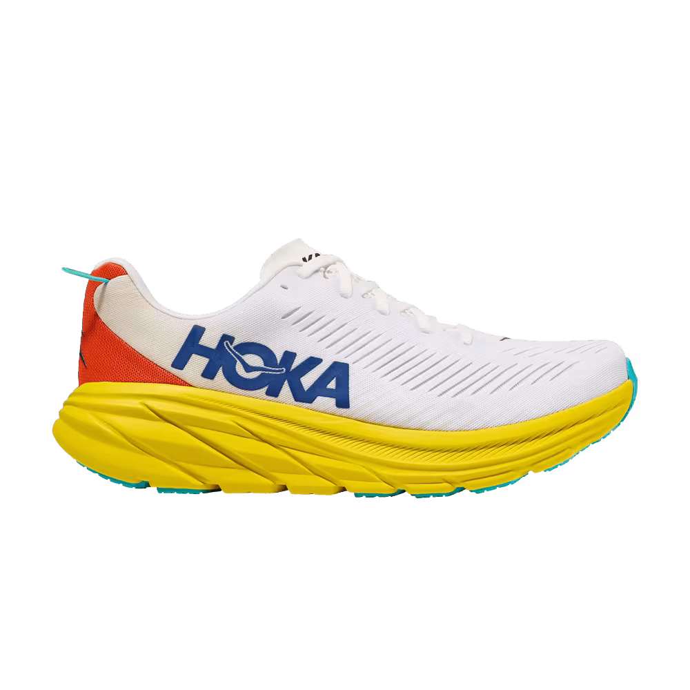 HOKA Rincon 3 White Eggnog Yellow