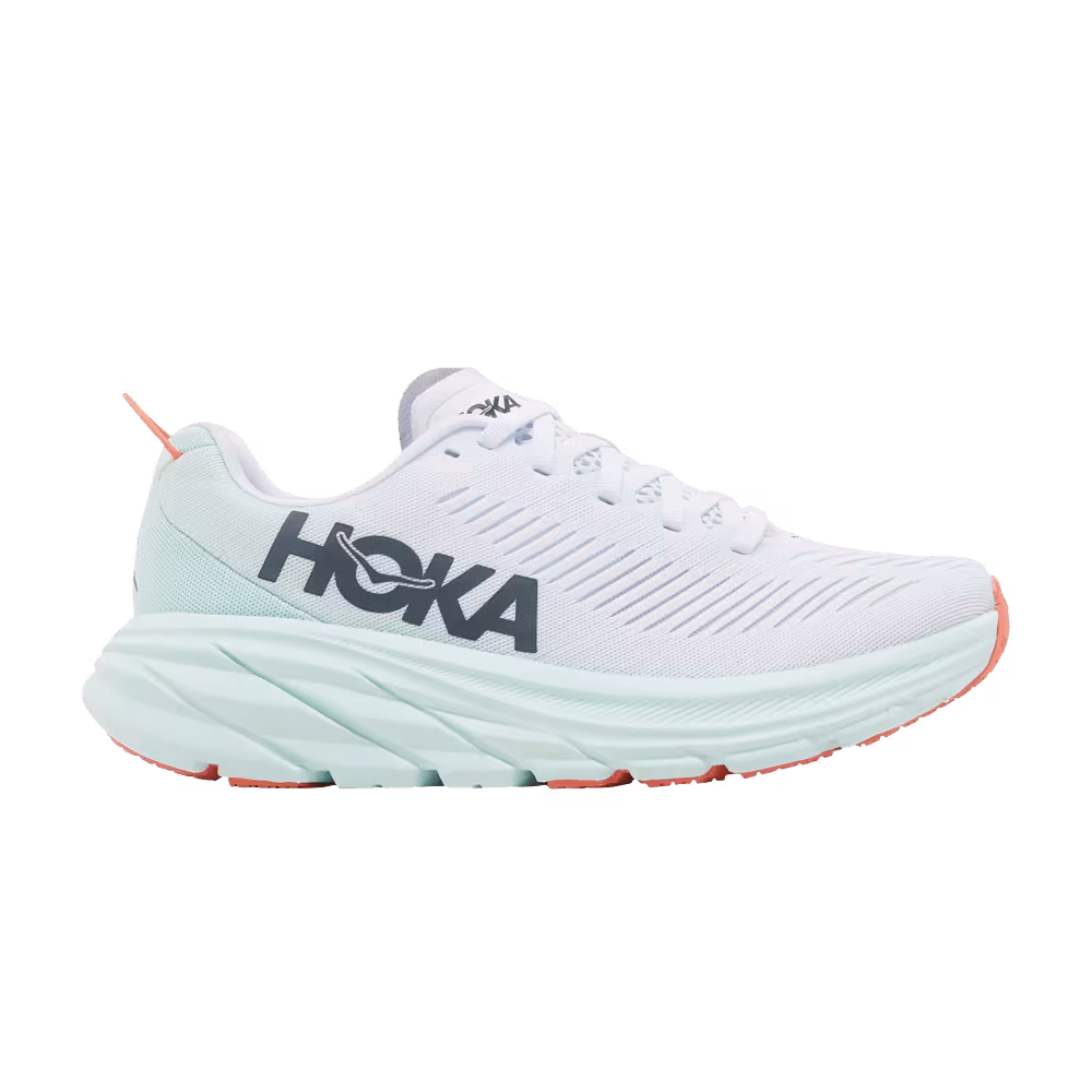 HOKA Women's Rincon 3 White Blue Glass