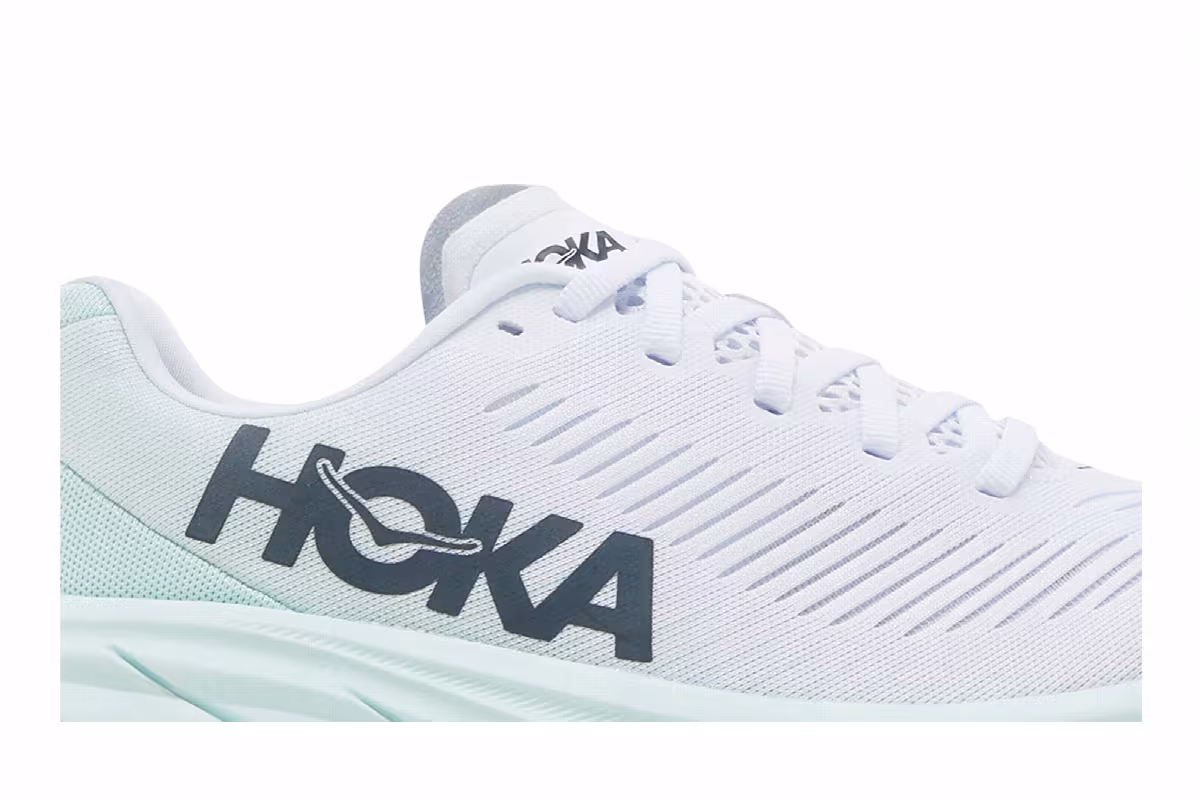 HOKA Women's Rincon 3 White Blue Glass, view 3