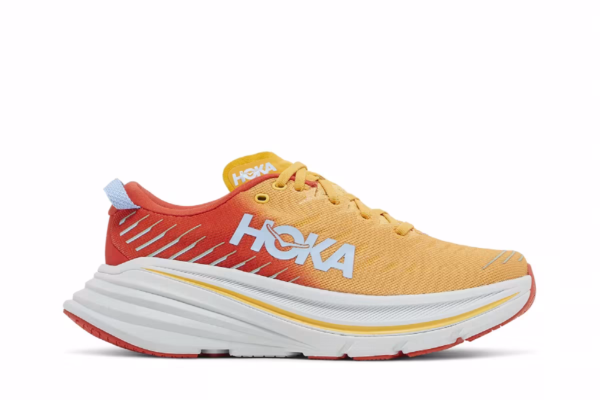 HOKA Bondi X Fiesta Amber Yellow, view 2
