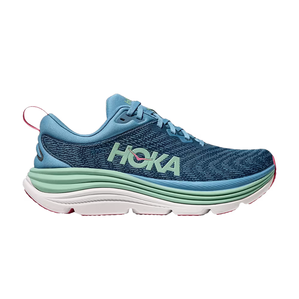 HOKA Women's Gaviota 5 Wide Alpine Blue Jadeite