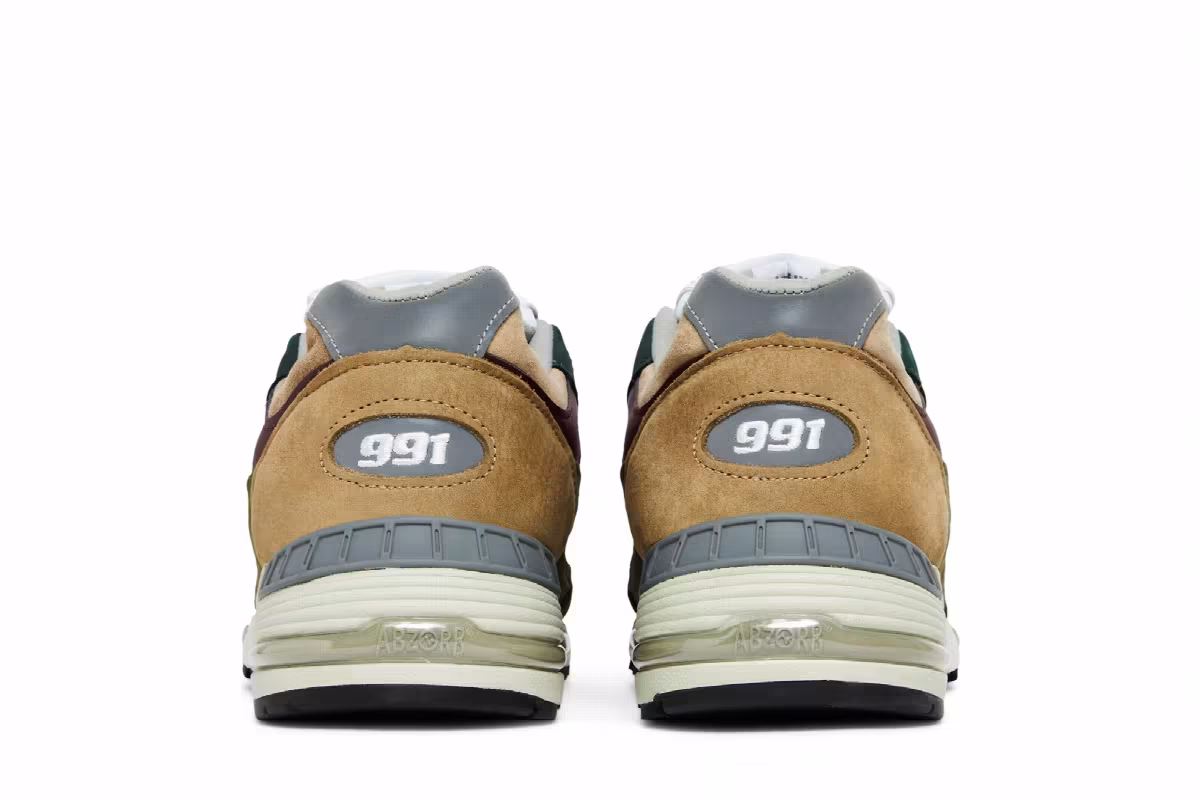 New Balance 991 Made in England Beige Green, view 7