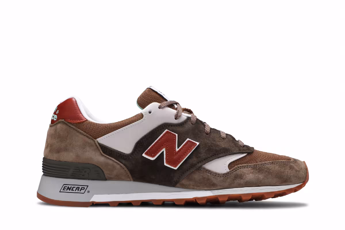 New Balance 577 Made In England Olive Tan, view 2