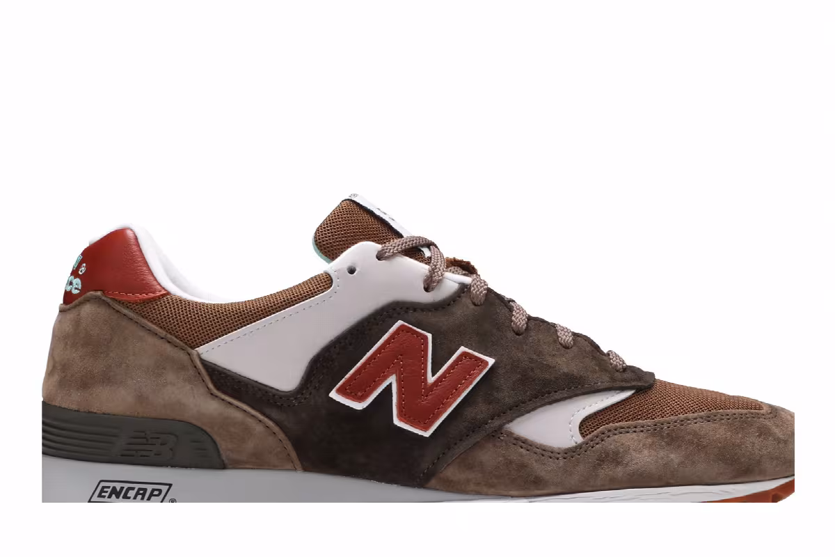 New Balance 577 Made In England Olive Tan, view 3