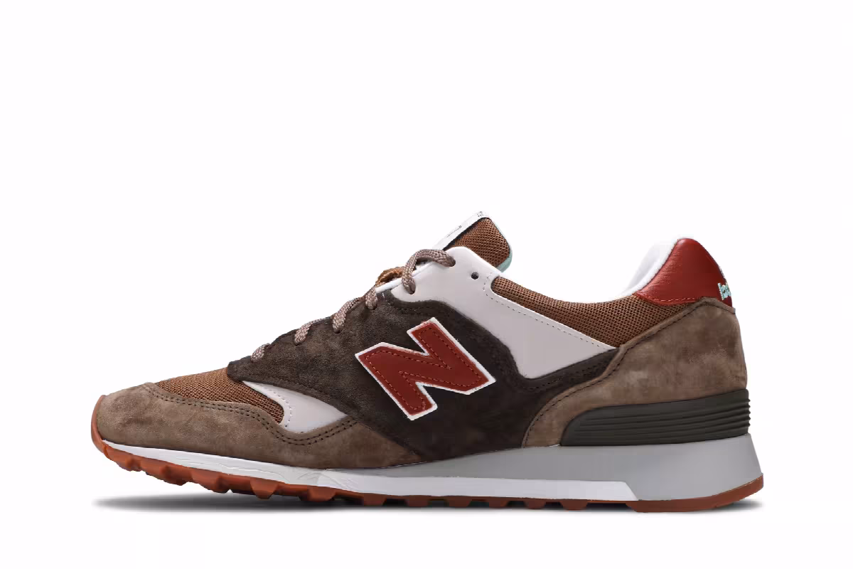 New Balance 577 Made In England Olive Tan, view 4