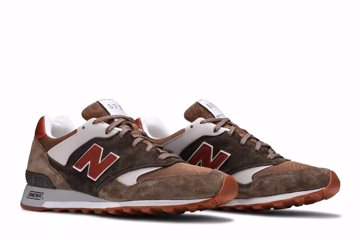 New Balance 577 Made In England Olive Tan, view 9
