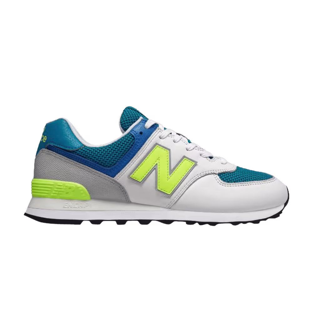 New Balance 574 Deep Ozone Blue Bleached Lime