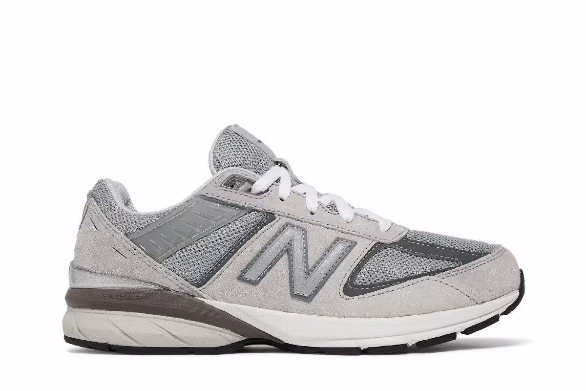 New Balance 990v5 Big Kid Wide Castlerock, view 2