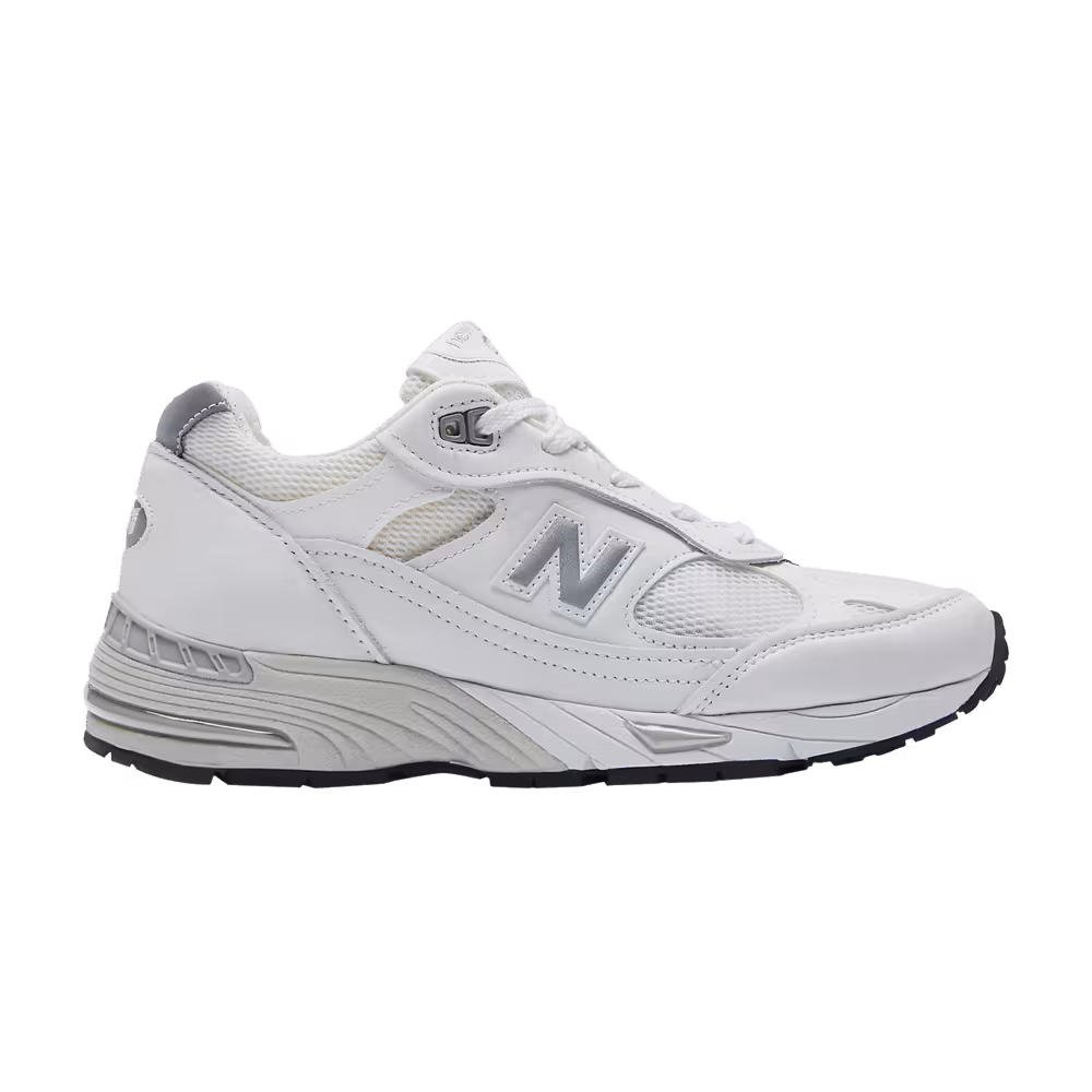 New Balance Women's 991 Made in England White Silver