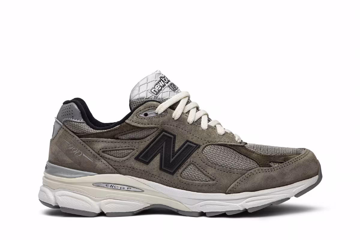 JJJJound x New Balance 990v3 Made In USA Urban Grey, view 2
