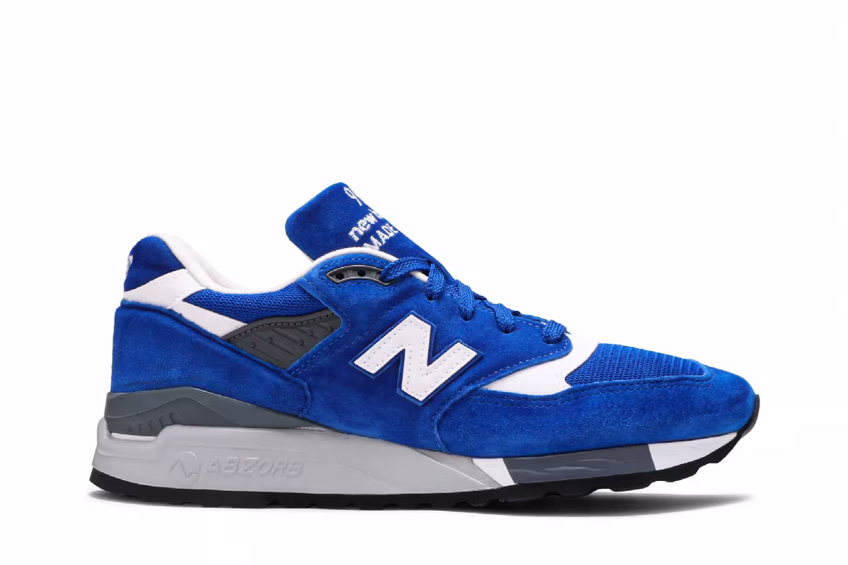 New Balance 998 Made in USA Suede Pack - Royal Blue, view 2