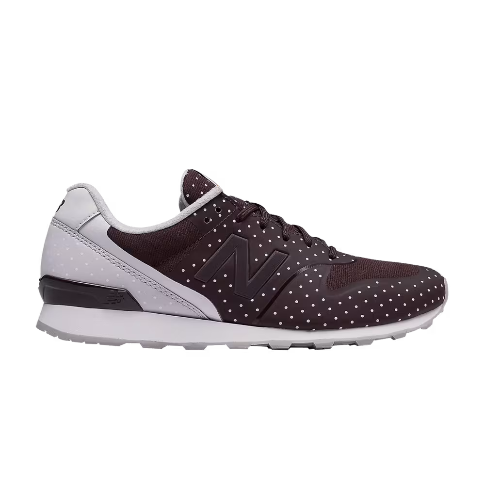 New Balance Women's 996 Wide Burgundy Polka Dots