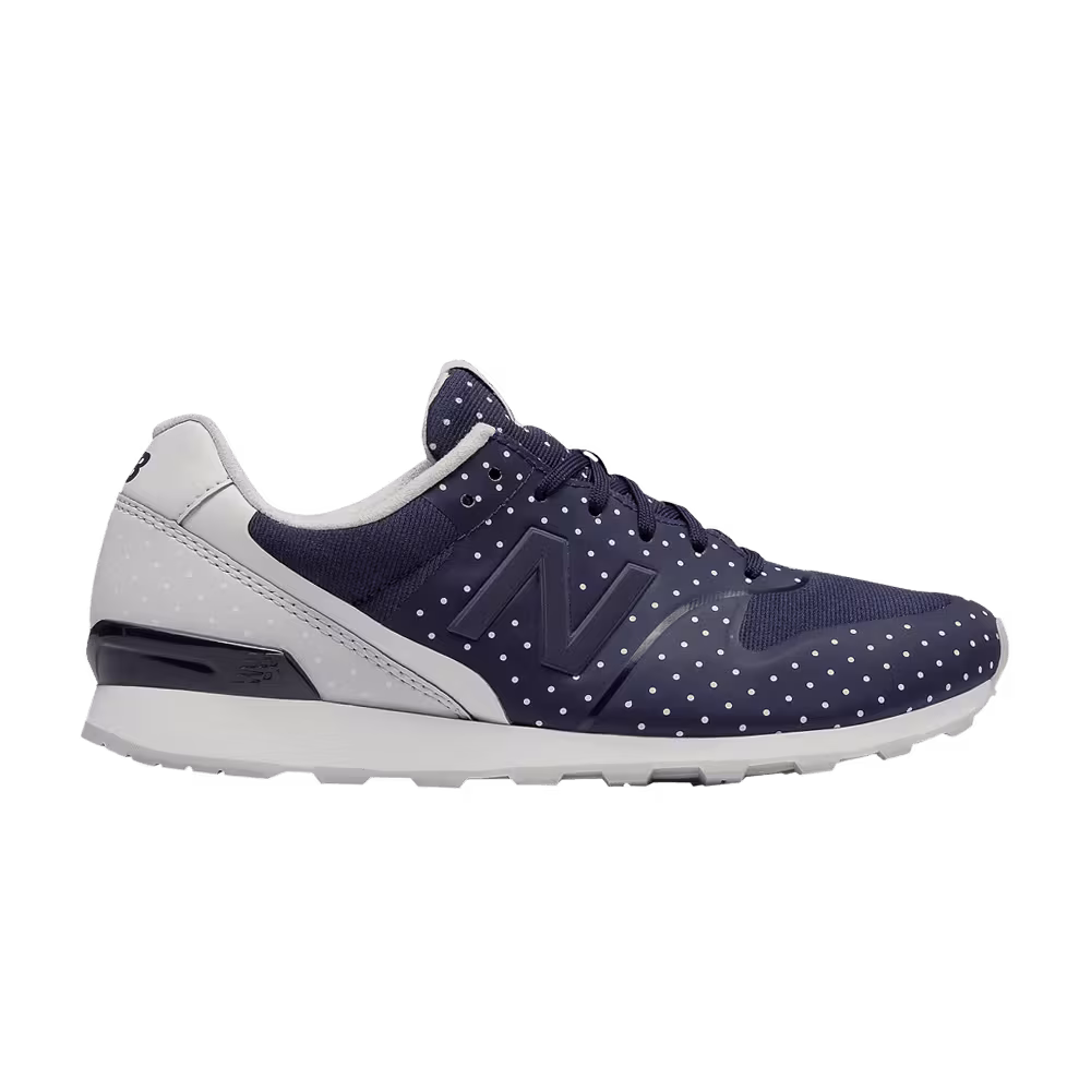 New Balance Women's 996 Wide Navy Blue Polka Dots