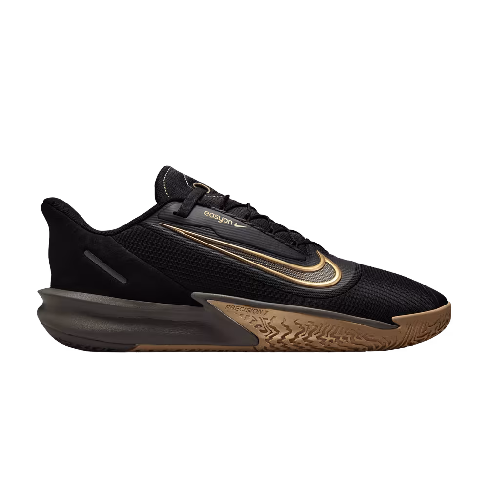 Nike Precision 7 EasyOn Black Metallic Gold Gum