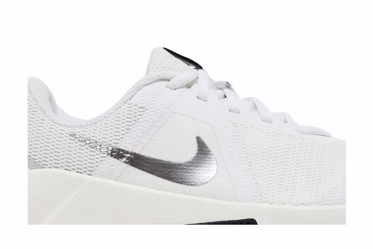 Nike Women's MC Trainer 3 Premium Summit White Metallic Silver, view 3
