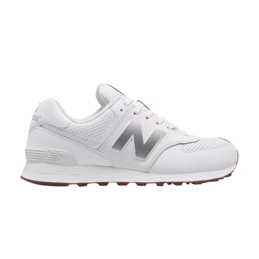 New Balance 574 Leather White Gum