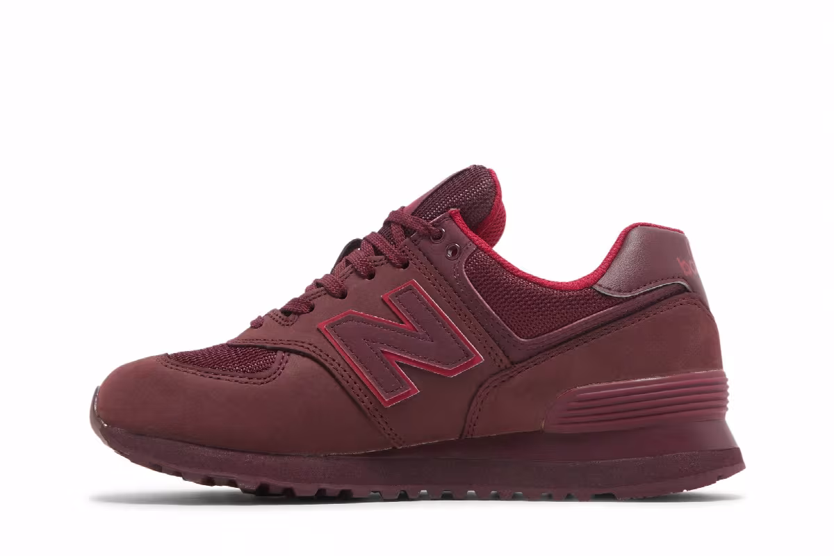 New Balance Women's 574 Burgundy, view 4