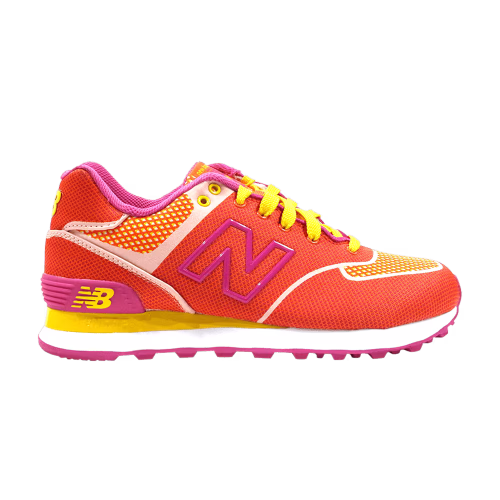 New Balance Women's 574 Woven Orange Burst