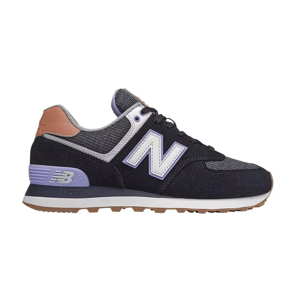 New Balance Women's 574 Black Mystic Purple