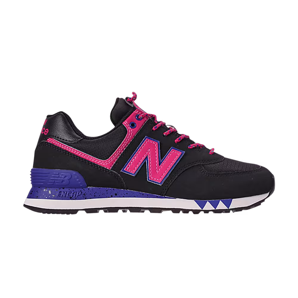 New Balance Women's 574 Black Pink