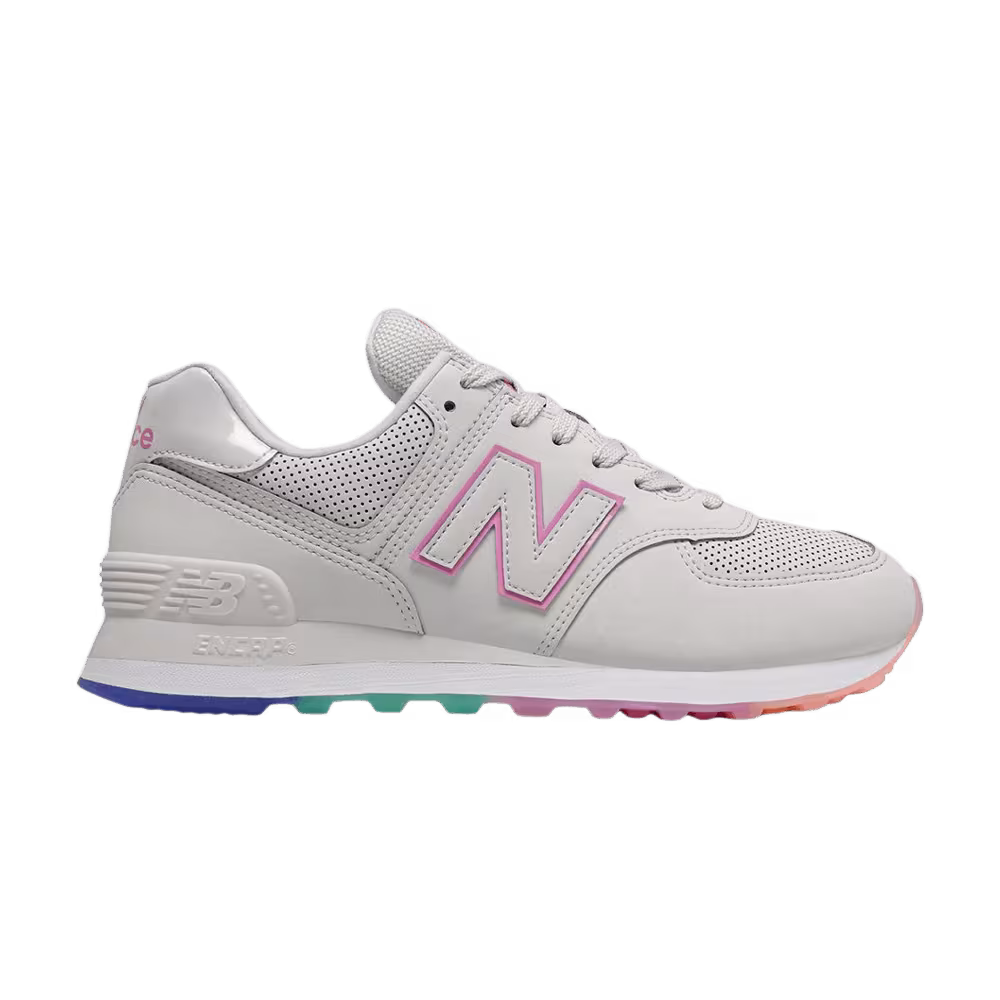 New Balance Women's 574 Linen Fog Candy Pink