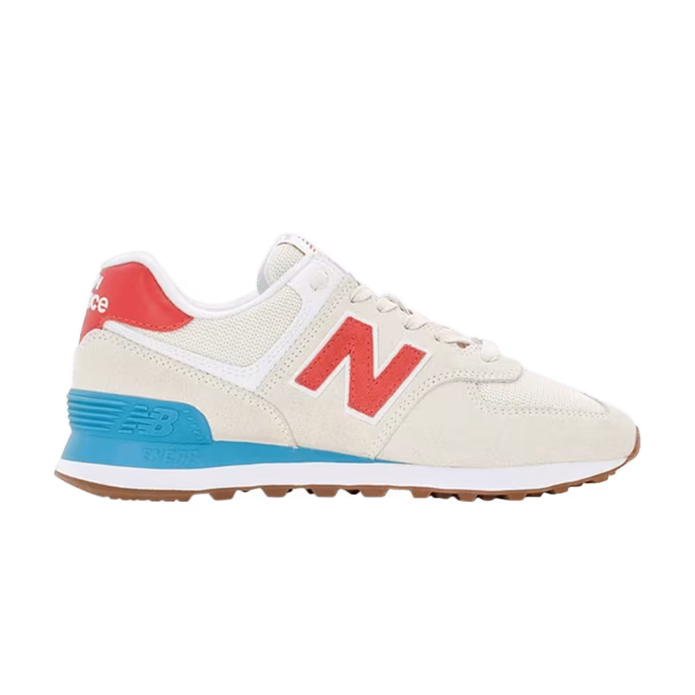 New Balance Women's 574 Beige Red