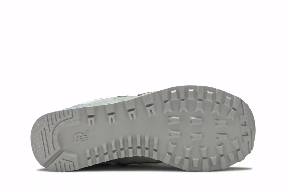 New Balance Women's 574 Green White, view 5