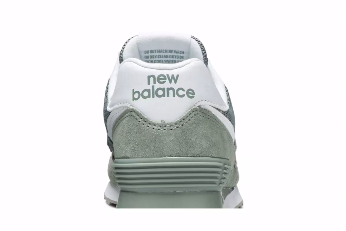 New Balance Women's 574 Green White, view 8