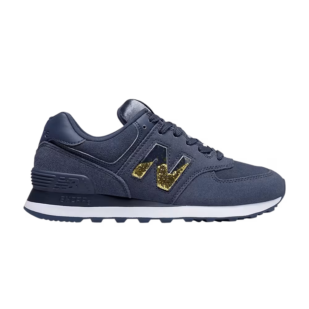 New Balance Women's 574 Crushed Metallic - Natural Indigo