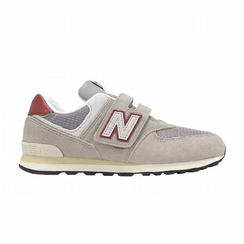 New Balance 574 Little Kid Wide 'Arid Stone Monarch Burgundy'